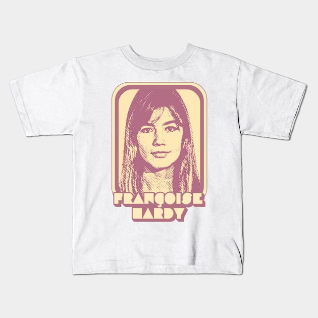 Francoise Hardy / Retro Francophile Design Kids T-Shirt by DankFutura